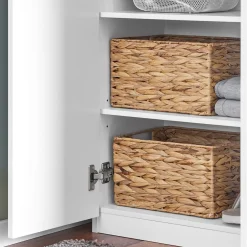 SoBuy Komoda z 2 drzwiami Biały 60.5x30.5x192.3cm Klasyczny KSB01-W