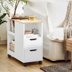SoBuy Kontener biurowy z jedną szufladą 60x30x60cm Nowoczesny FBT130-NW