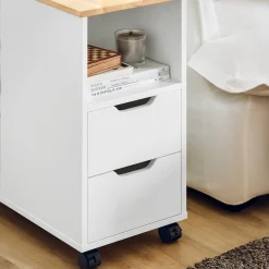SoBuy Kontener biurowy z jedną szufladą 60x30x60cm Nowoczesny FBT130-NW