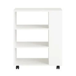 SoBuy Kontener biurowy z 4 półkami Biały 60x35x75cm Nowoczesny FBT68-W