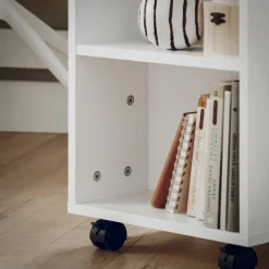 SoBuy Kontener biurowy z 4 półkami Biały 60x35x75cm Nowoczesny FBT68-W