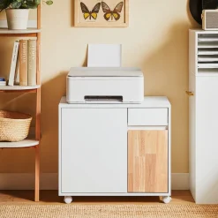 SoBuy Kontener biurowy z 1 szufladą 65x35x58cm Nowoczesny ASK04-NW
