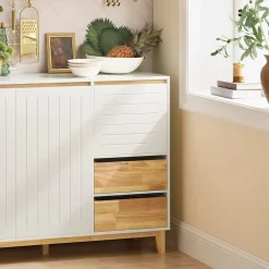 SoBuy Kredens niski Kolor drewna 120x40x90cm Nowoczesny FSB75-NW