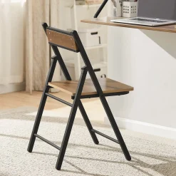 SoBuy Krzesło składane Ciemnobrązowy 54x46x80cm FST88-PF