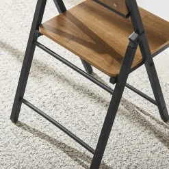 SoBuy Krzesło składane Ciemnobrązowy 54x46x80cm FST88-PF