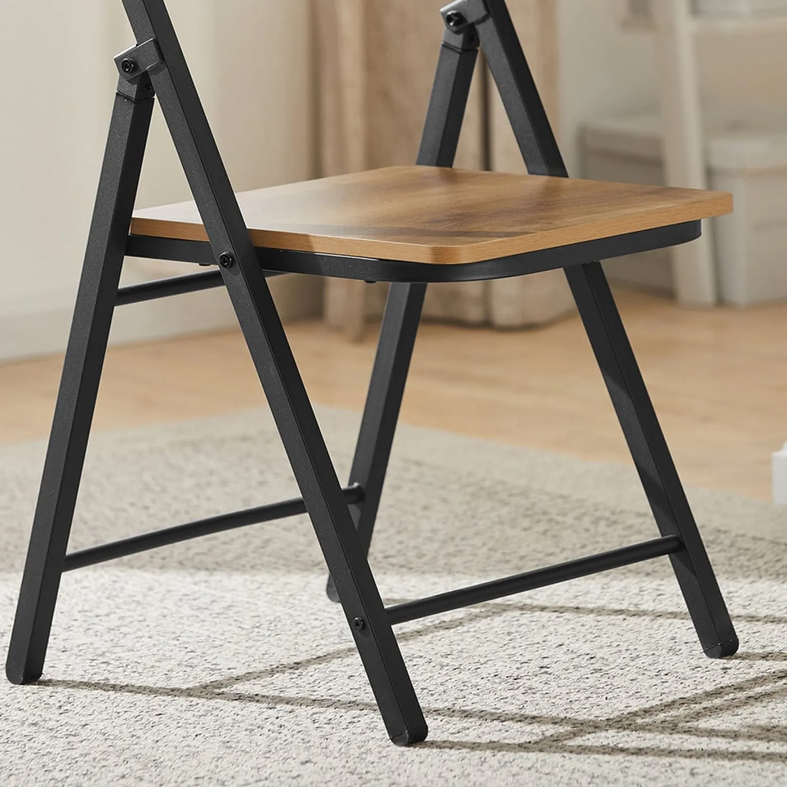 SoBuy Krzesło składane Ciemnobrązowy 54x46x80cm FST88-PF
