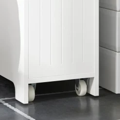SoBuy Niska szafka łazienkowa z dwiema szufladami Biały 60x20x75cm BZR111-W