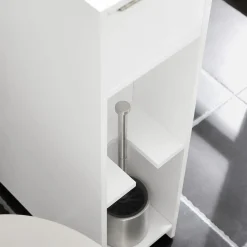 SoBuy Niska szafka łazienkowa z dwiema szufladami Biały 60x20x75cm BZR111-W
