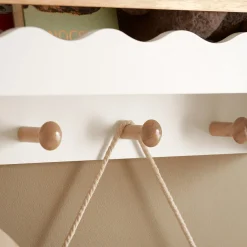SoBuy Regał dziecięcy z jedną półką Biały 73x15x30cm Nowoczesny KMB78-W