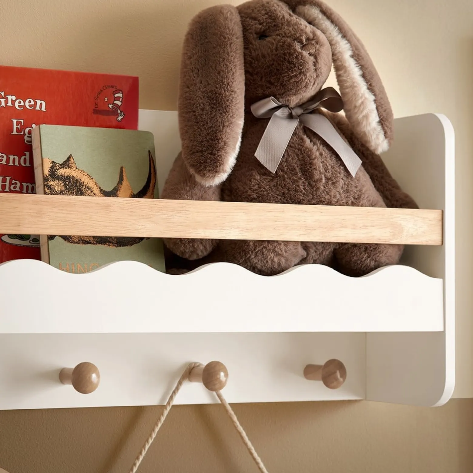 SoBuy Regał dziecięcy z jedną półką Biały 73x15x30cm Nowoczesny KMB78-W