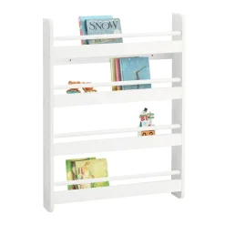 SoBuy Regał dziecięcy z 4 półkami Biały 60x12x80cm Nowoczesny KMB08-K-W