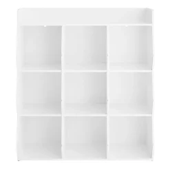 SoBuy Regał dziecięcy z 9 półkami Biały 118x42x105cm Nowoczesny KMB120-W