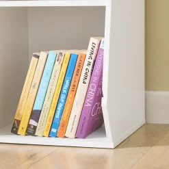 SoBuy Regał dziecięcy z 9 półkami Biały 118x42x105cm Nowoczesny KMB120-W