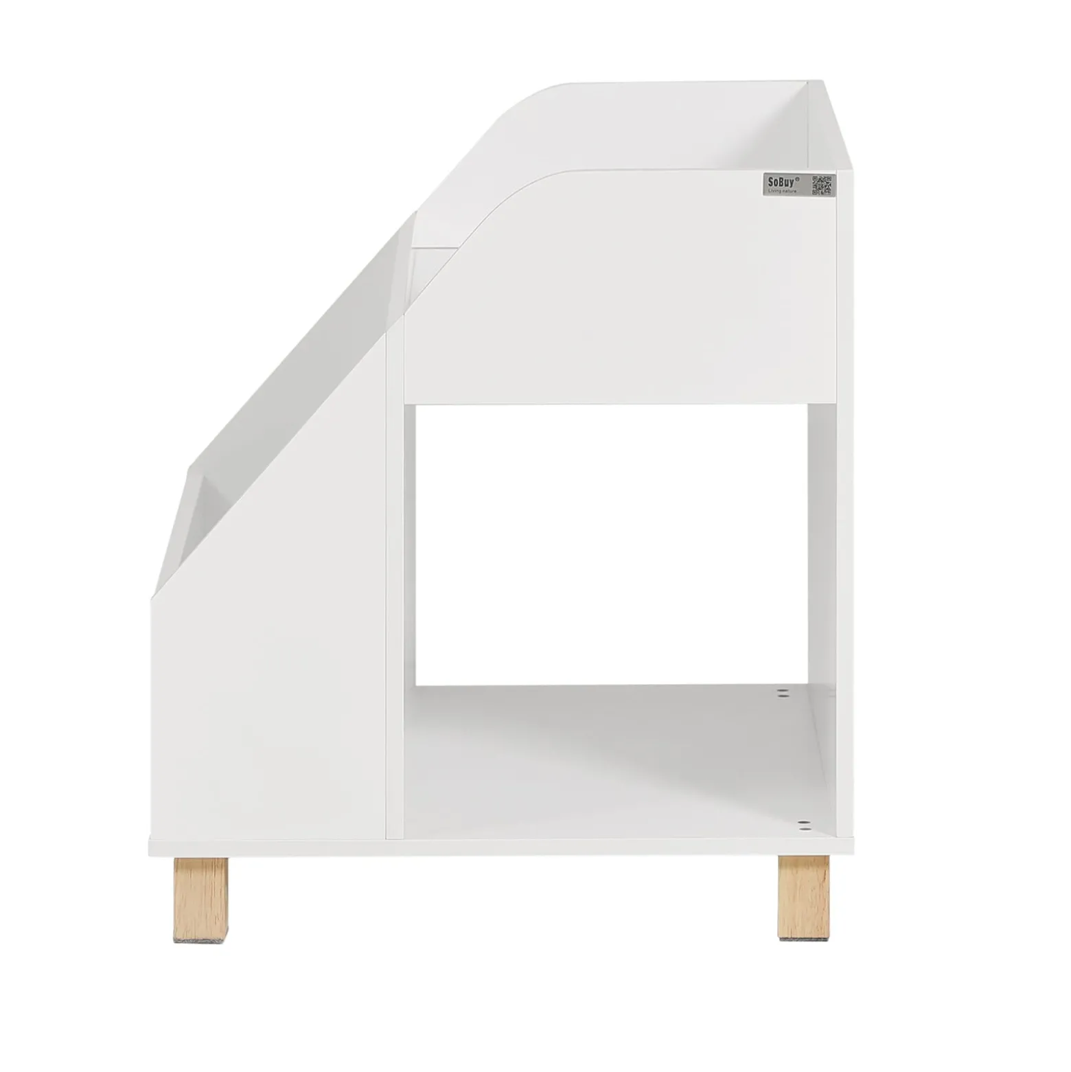 SoBuy Regał dziecięcy z 3 półkami Biały 60x48x53cm Nowoczesny KMB54-W