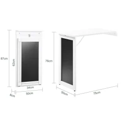 SoBuy Stolik ścienny składany Biały 50x75x73cm FWT20-W