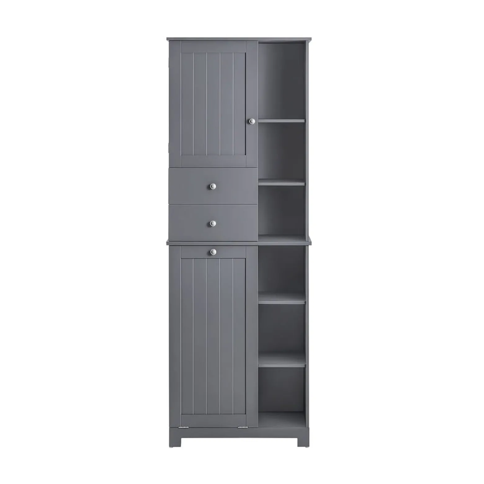 SoBuy Słupek łazienkowy z jedną szufladą Ciemnoszary 60x38x170cm BZR104-DG