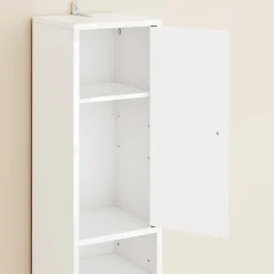 SoBuy Słupek łazienkowy z jedną szufladą Biały 20x20x180cm BZR167-GW