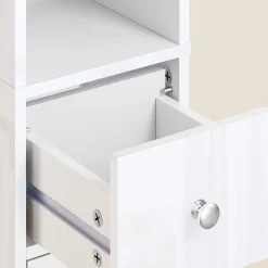 SoBuy Słupek łazienkowy z jedną szufladą Biały 20x20x180cm BZR167-GW