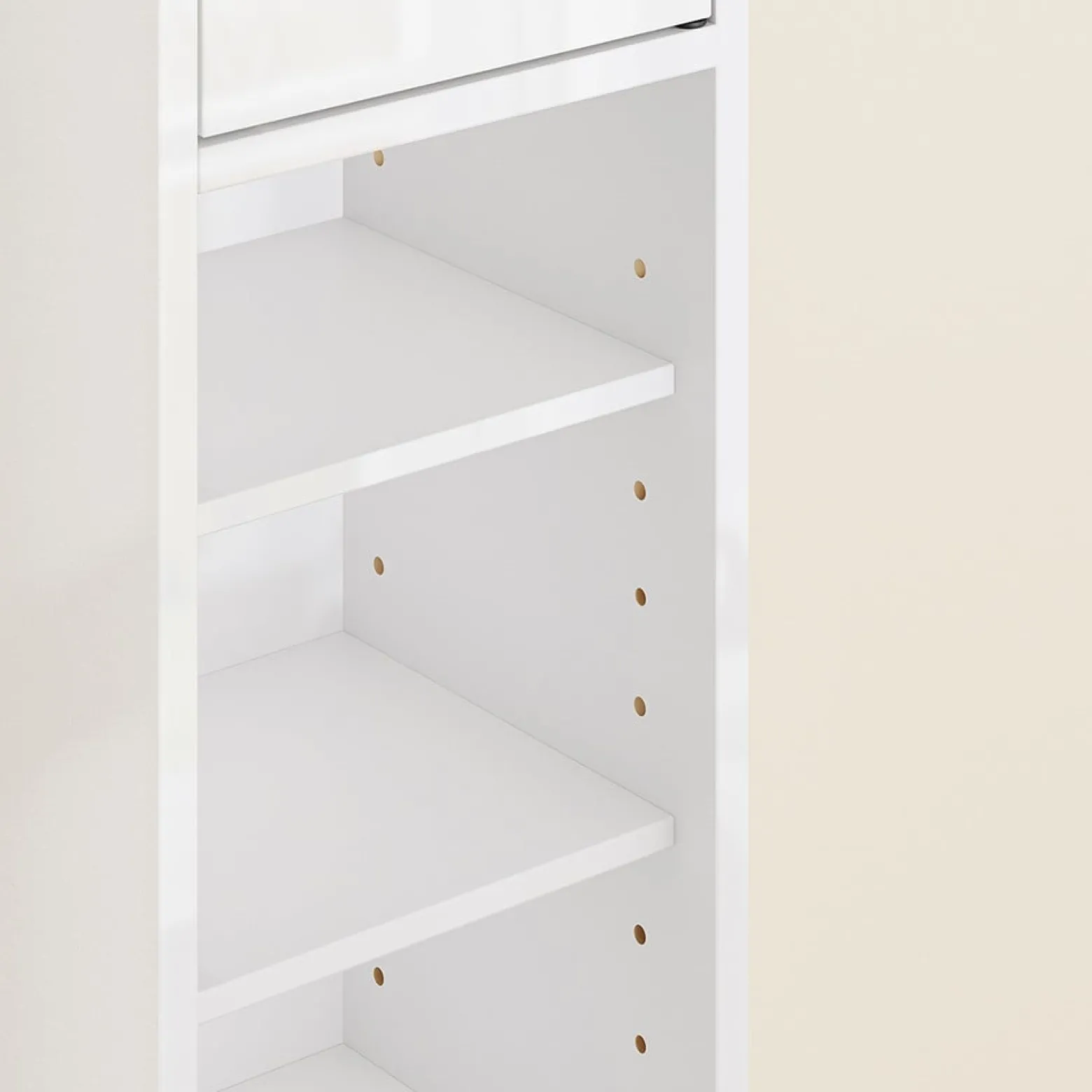 SoBuy Słupek łazienkowy z jedną szufladą Biały 20x20x180cm BZR167-GW