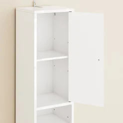 SoBuy Słupek łazienkowy z jedną szufladą Biały 20x20x180cm BZR167-GW