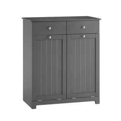SoBuy Szafka łazienkowa z szufladami Ciemnoszary 78x38x90 BZR33-II-DG