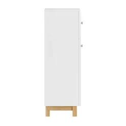 SoBuy Szafka na bieliznę z 1 szufladą Biały 34x30x89.5cm Nowoczesny BZR93-W