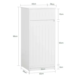 SoBuy Szafka na bieliznę z 1 szufladą Biały 40x39x85cm BZR110-W