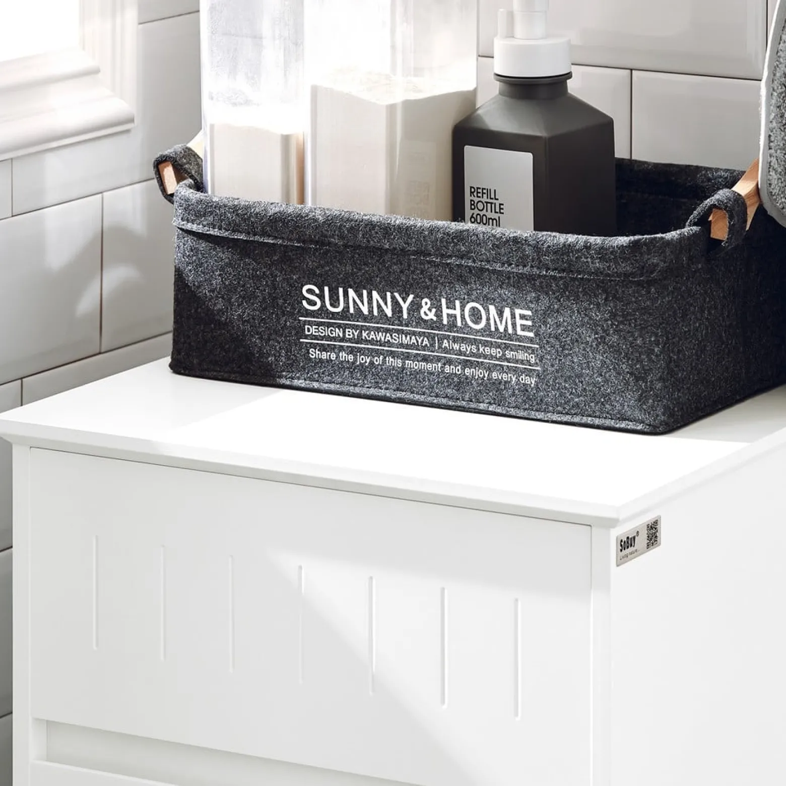 SoBuy Szafka na bieliznę z 1 szufladą Biały 40x39x85cm BZR110-W