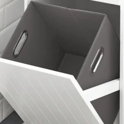 SoBuy Szafka na bieliznę z 1 szufladą Biały 40x39x85cm BZR110-W