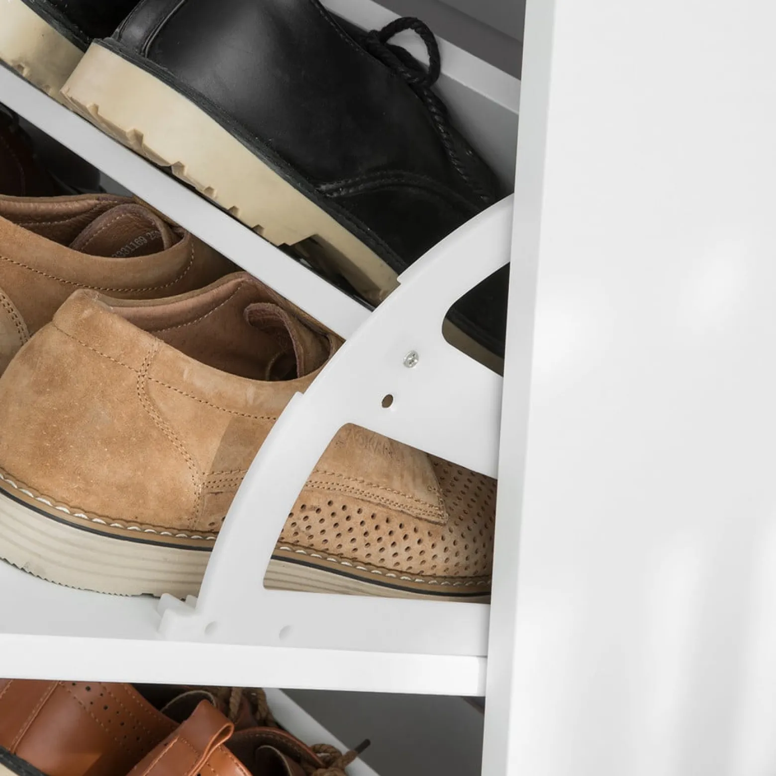 SoBuy Szafka na buty z 4 drzwiczkami Biały Nowoczesny FSR79-W
