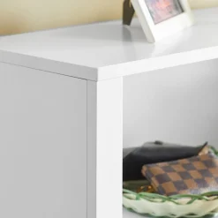 SoBuy Szafka na buty z dwoma drzwiczkami Biały Nowoczesny FSR87-W