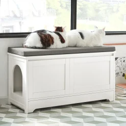 SoBuy Szafka na buty z jedną szufladą Biały 90x36x44cm FSR136-W