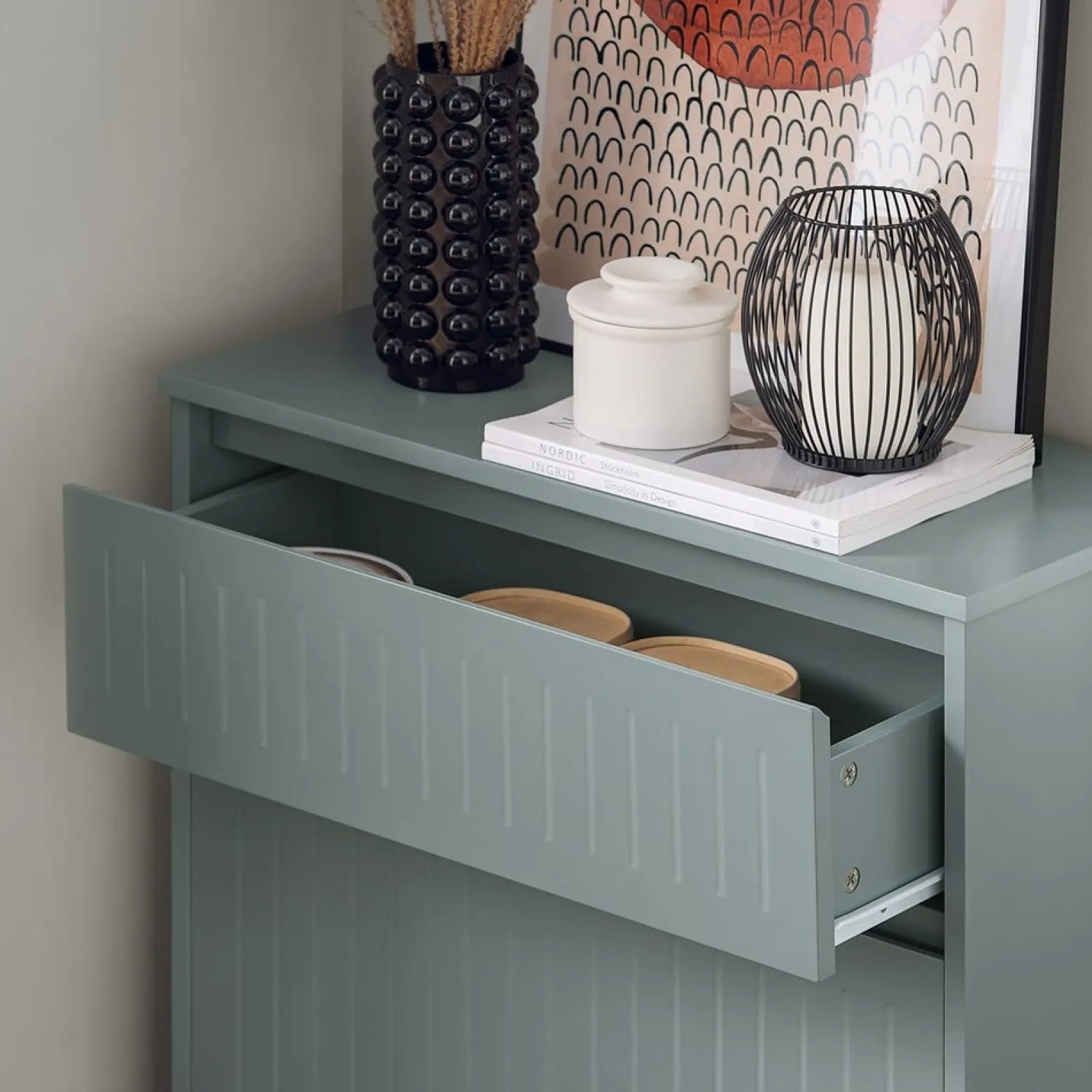 SoBuy Szafka na buty z jedną szufladą Jasnoszary 61x26x100cm FSR165-HG