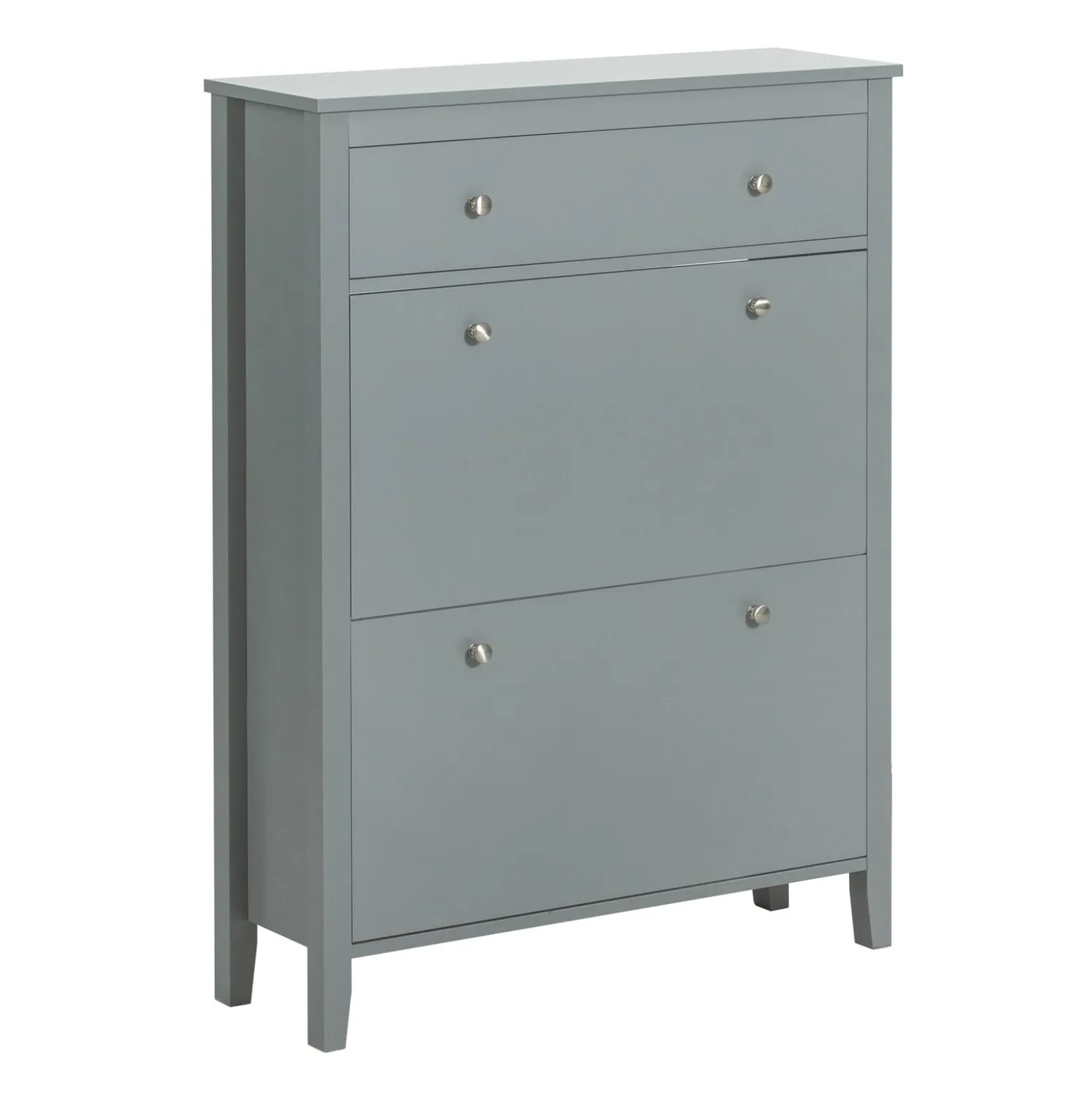 SoBuy Szafka na buty z 1 szufladą Jasnoszary 80x25x108cm FSR89-HG