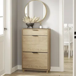 SoBuy Szafka na buty z szufladą Jasny dąb 60×24×95 FSR212-N