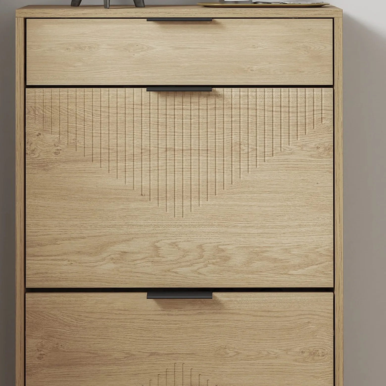SoBuy Szafka na buty z szufladą Jasny dąb 60×24×95 FSR212-N