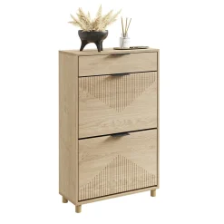 SoBuy Szafka na buty z szufladą Jasny dąb 60×24×95 FSR212-N