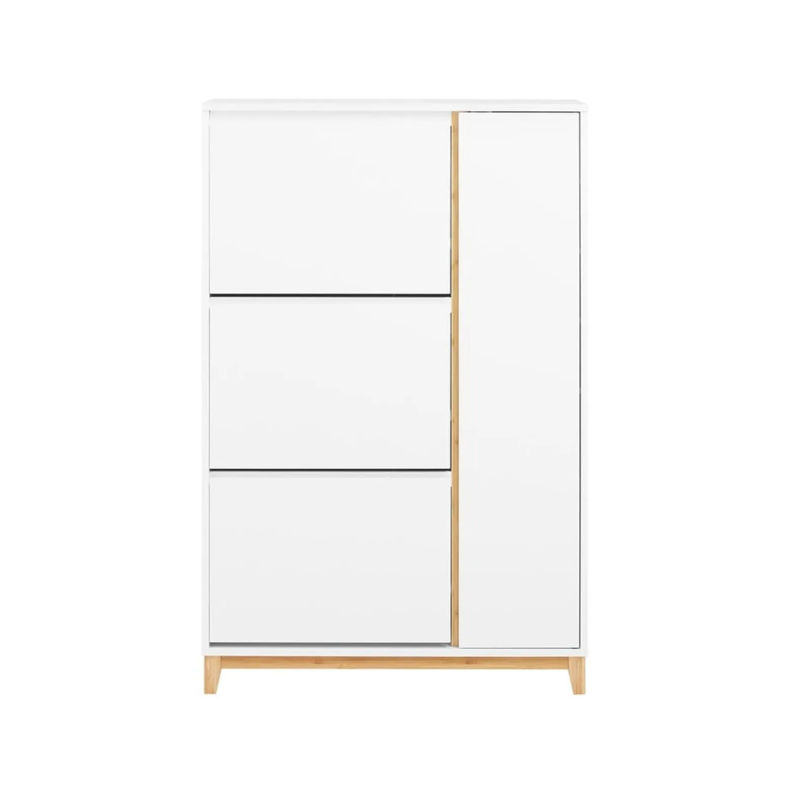 SoBuy Szafka na buty z trzema drzwiczkami 80x34x122.1cm FSR189-NW
