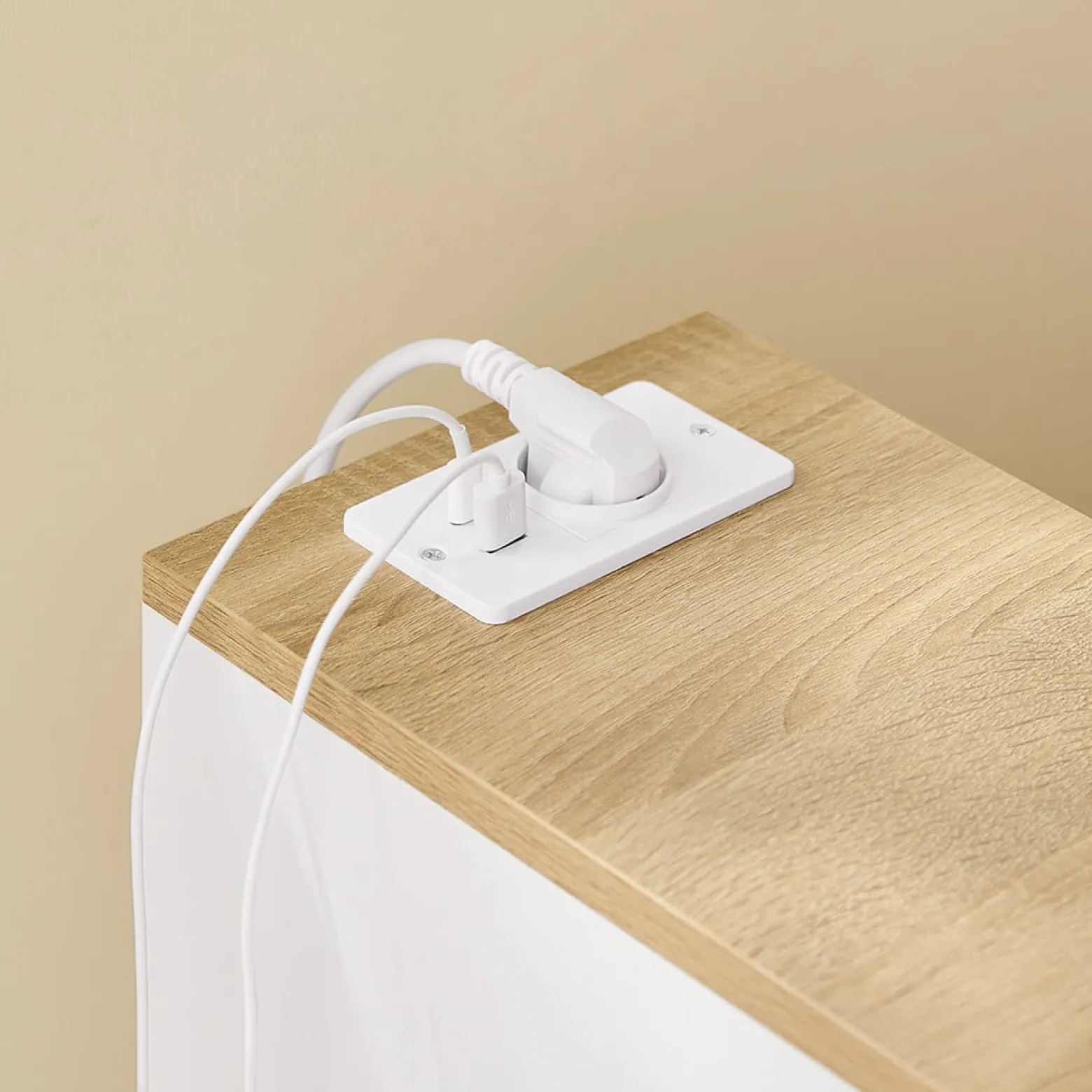 SoBuy Szafka nocna z jedną szufladą 35x20x60cm FBT111-E-WN