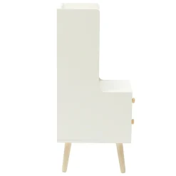 SoBuy Szafka nocna z 2 szufladami Biały 43x36x81cm Nowoczesny FBT100-W