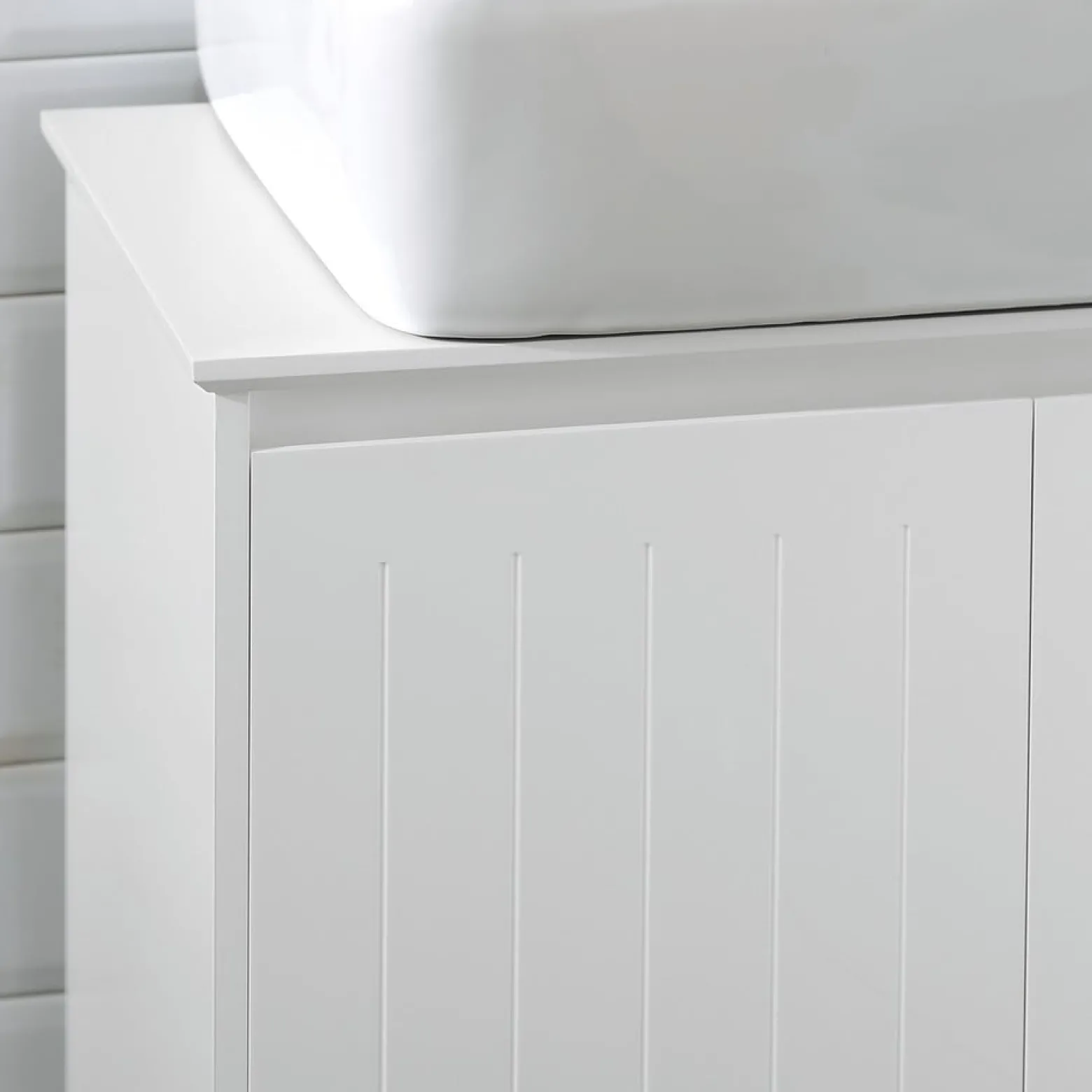 SoBuy Szafka pod umywalkę Biały 60x30x60cm Nowoczesny BZR108-W