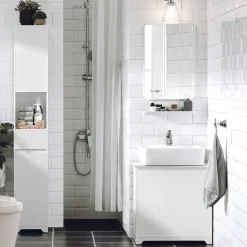 SoBuy Szafka pod umywalkę Biały 60x30x60cm Nowoczesny BZR108-W