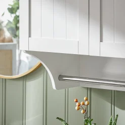 SoBuy Wisząca szafka z 2 drzwiami Biały 60x30x60cm Funkcjonalny BZR84-W