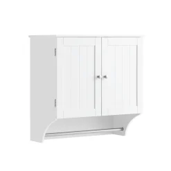 SoBuy Wisząca szafka z 2 drzwiami Biały 60x30x60cm Funkcjonalny BZR84-W
