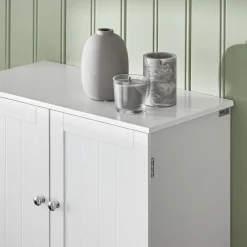 SoBuy Wisząca szafka z 2 drzwiami Biały 60x30x60cm Funkcjonalny BZR84-W