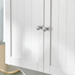 SoBuy Wisząca szafka z 2 drzwiami Biały 60x30x60cm Funkcjonalny BZR84-W