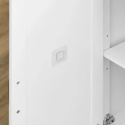 SoBuy Wyspa kuchenna z 3 szufladami Biały/Drewno 130x71x91cm FKW41-II-WN