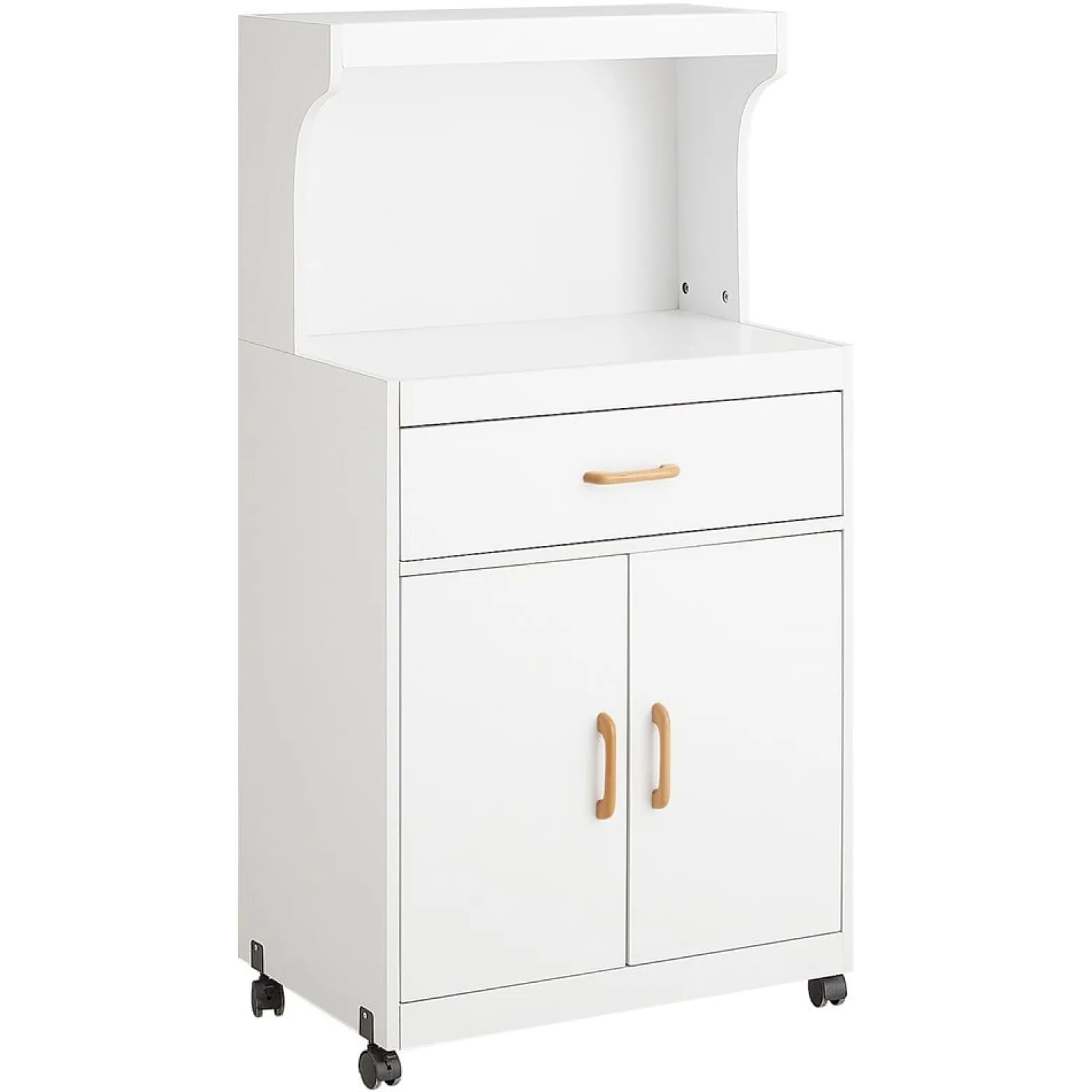 SoBuy Wózek kuchenny z szufladą Biały 61x39.5x119cm Nowoczesny FSB12-W