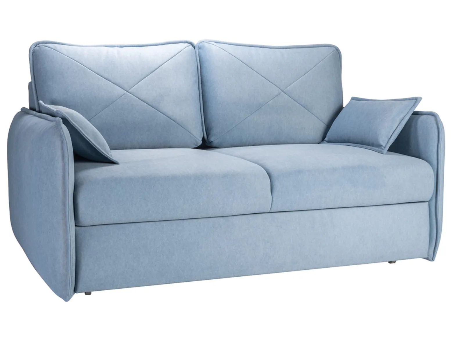 Sofa dwuosobowa Severo rozkładana z pojemnikiem niebieska