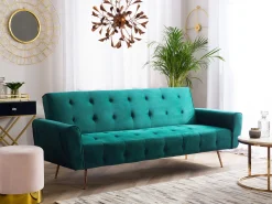 Sofa kanapa funkcja spania szmaragdowa